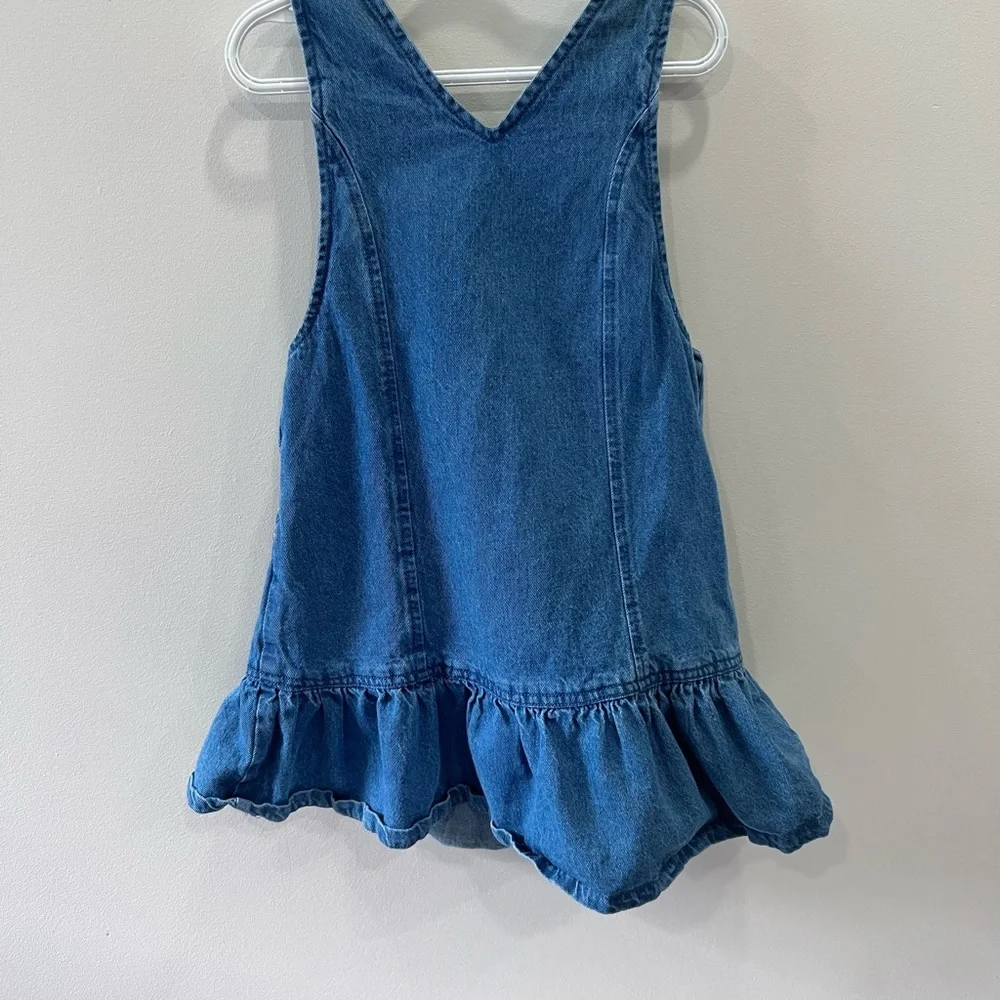 Blue Denim Sleeveless Dress with Ruffle Hem 6T - Picture 4 of 4